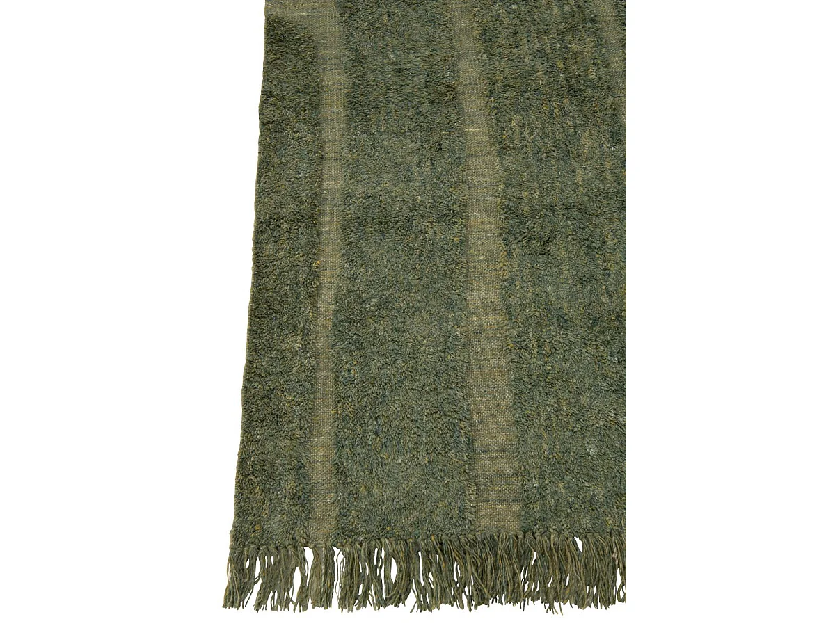 Tapis Déco en Laine "Lignes Arrondies" 200x300cm Kaki