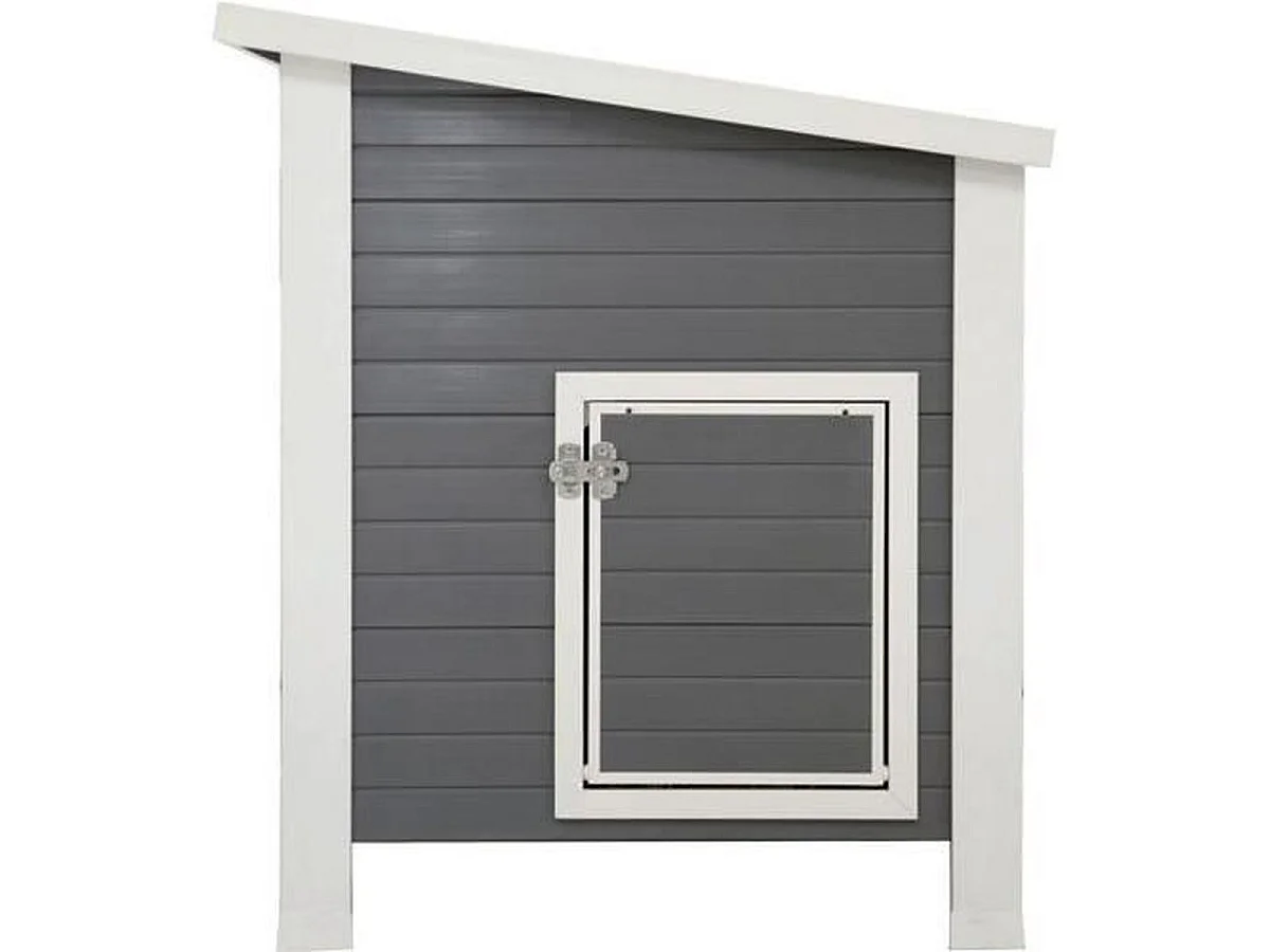 Poulailler Kerbl Barney ECO 137 x 73 x 83 cm – Gris et blanc