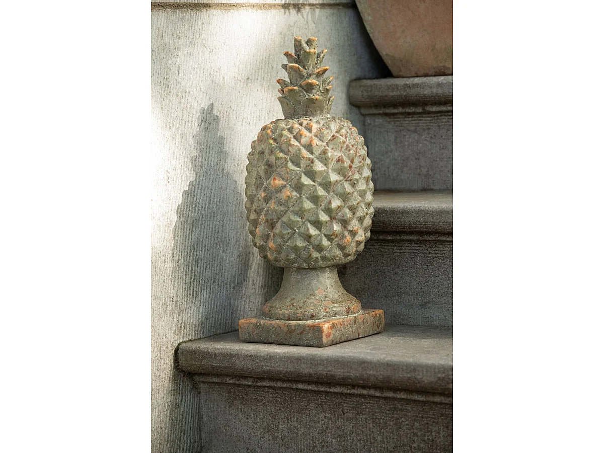 Ananas d'Extérieur "Antik" 43cm Vert Foncé