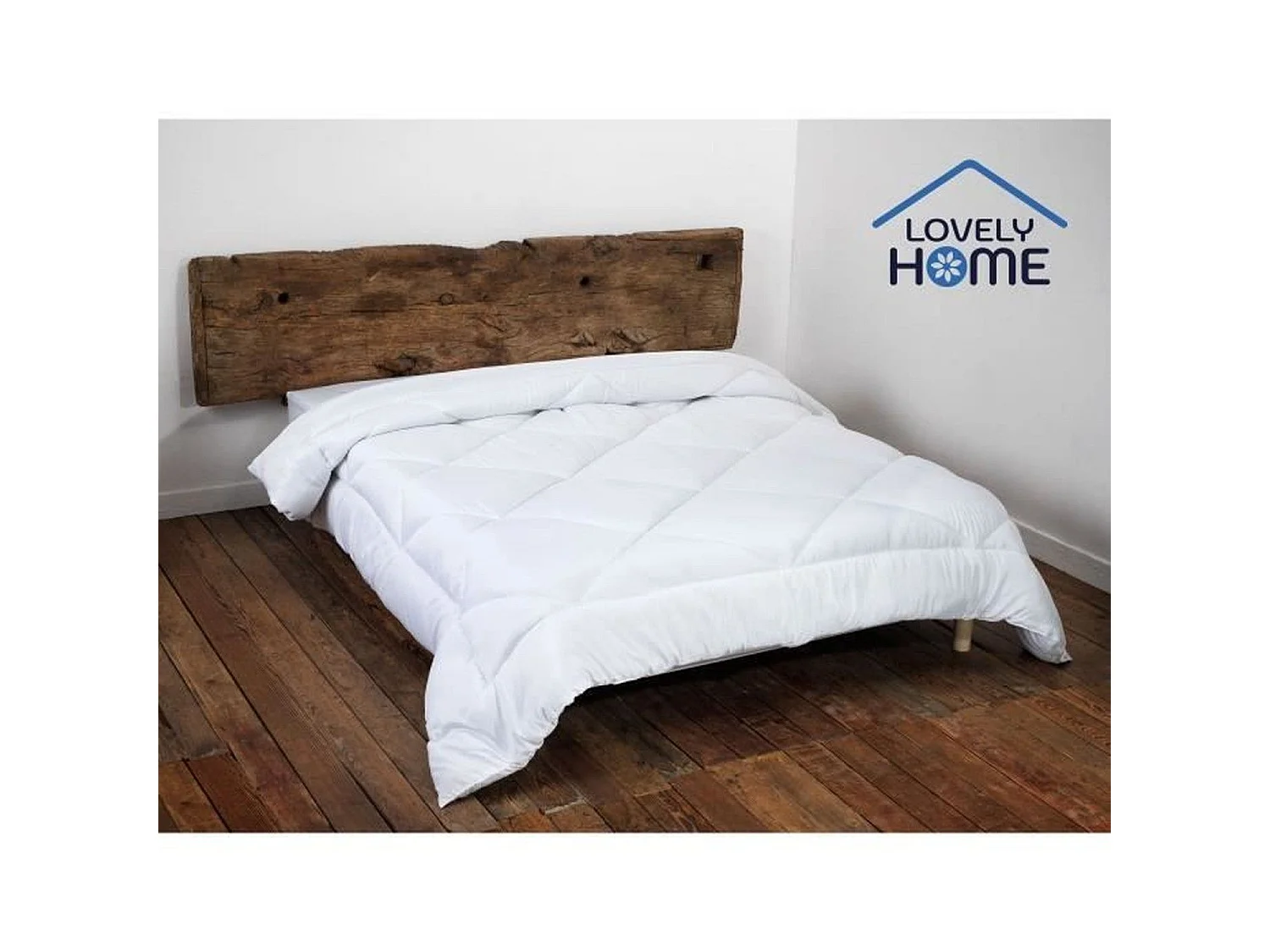 Edredón de microfibra ligero LOVELY HOME 220 x 240 cm - 280 g/m² - Anti-ácaros - Blanco