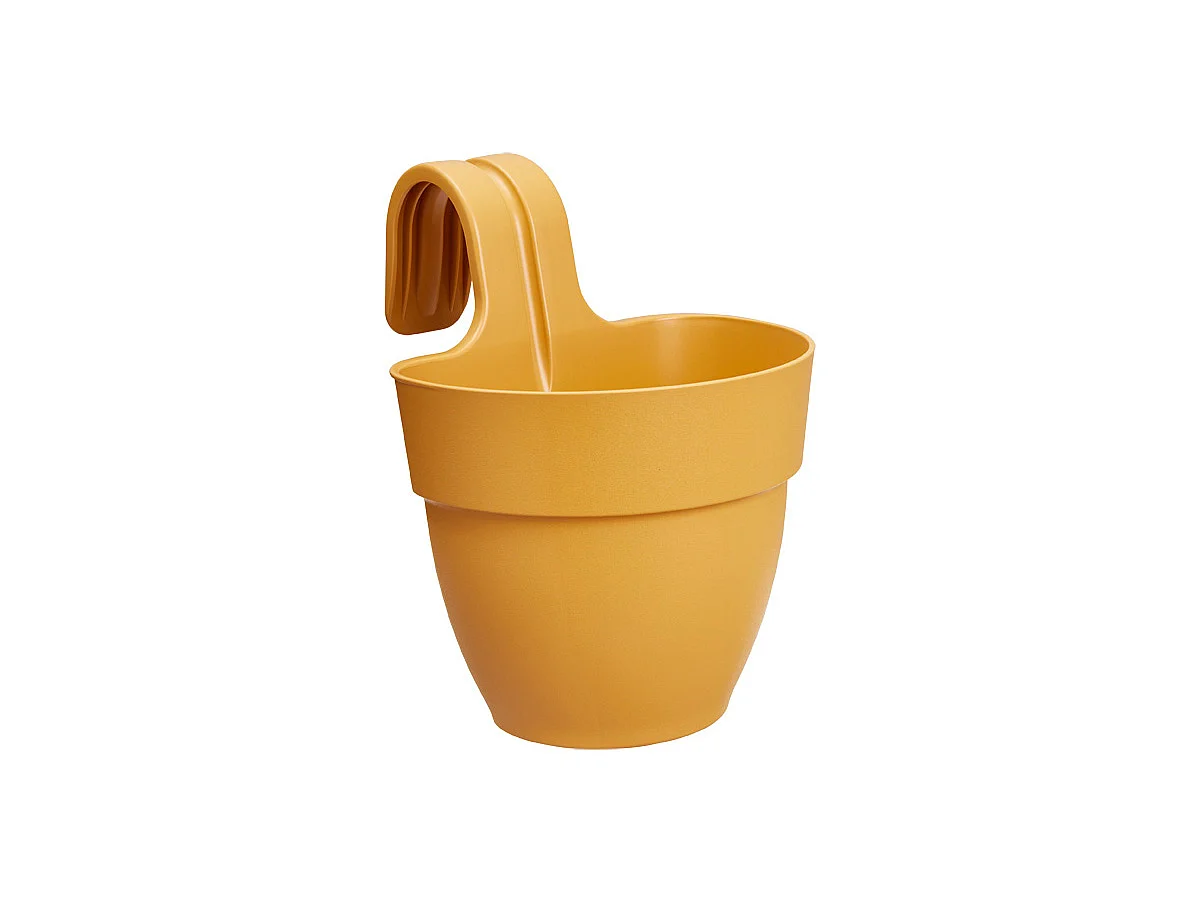 Balconnière en plastique Elho Vibia Campana Easy Hanger Small jaune miel - Ø 24 cm
