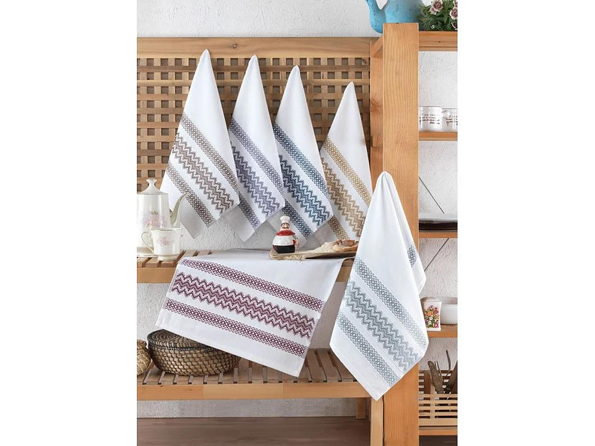 Juego de 6 toallas de invitados de algodón Aqua Bathware de 40 x 60 cm