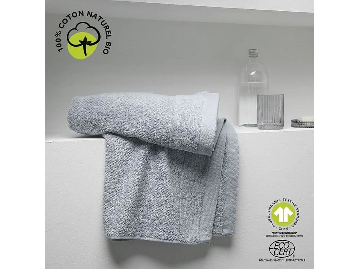 TODAY Drap de bain coton bio 70 x 130 cm 450 GSM - Gris acier