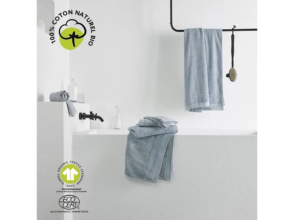 TODAY Drap de bain coton bio 70 x 130 cm 450 GSM - Gris acier