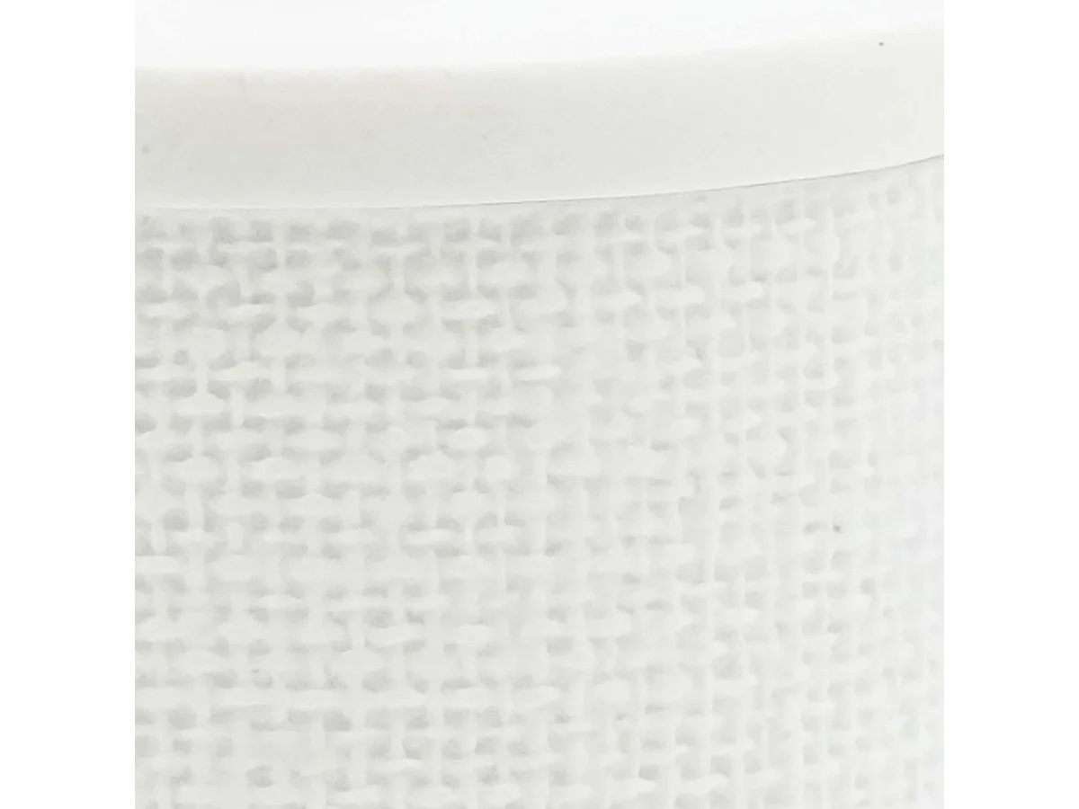 Pot à Cotons Effet Tissé "Spa" 10cm Blanc