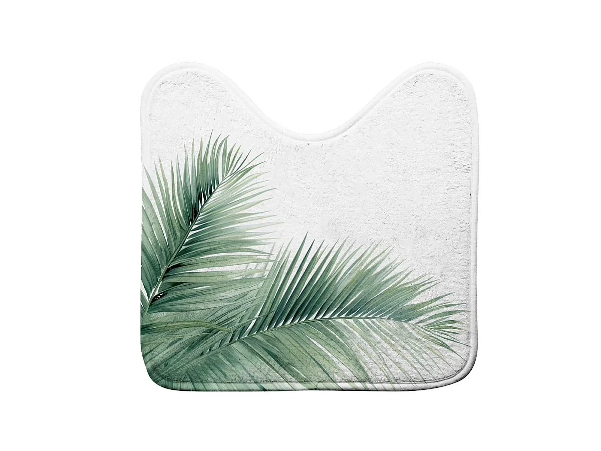 Tapis Contour WC "Havane" 45x45cm Blanc
