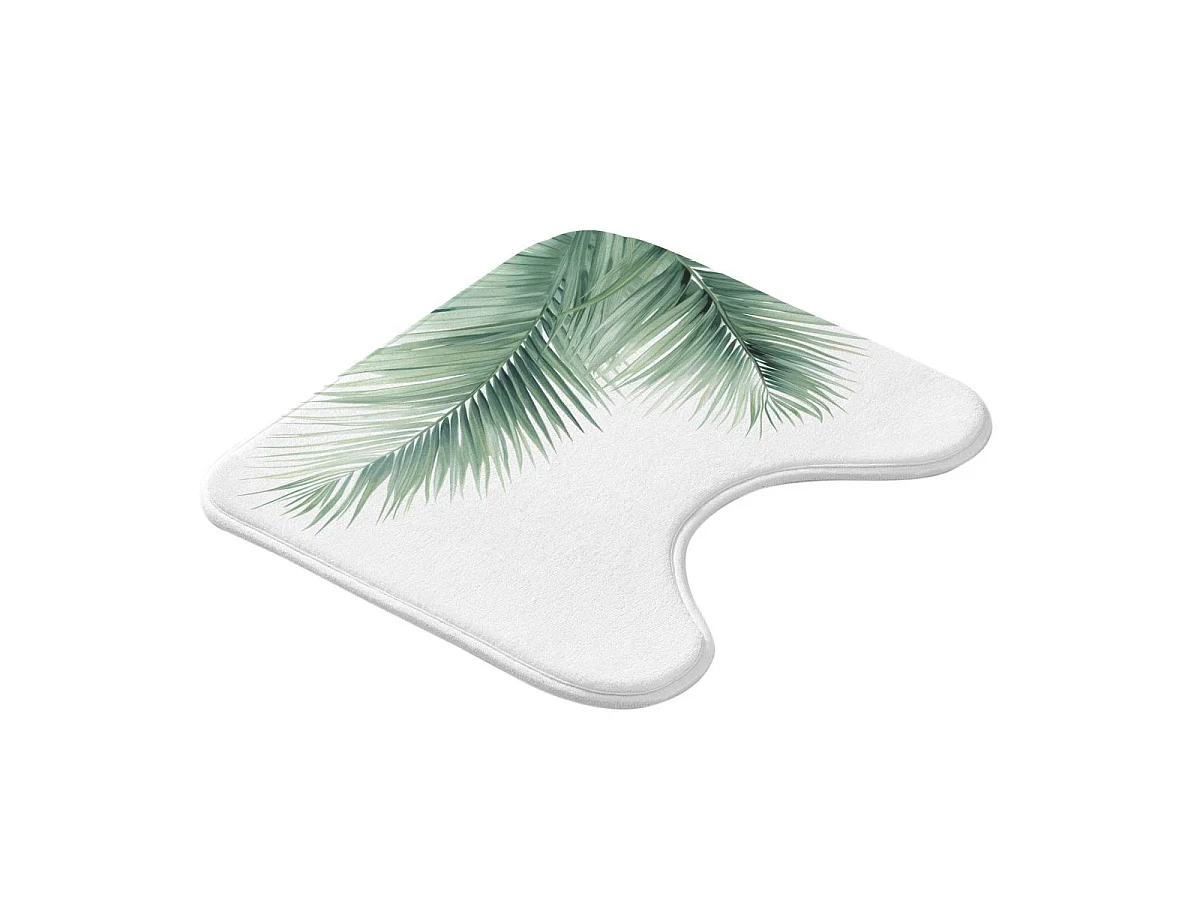 Tapis Contour WC "Havane" 45x45cm Blanc