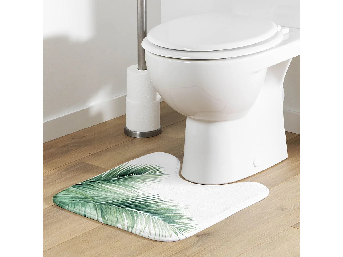 Tapis Contour WC "Havane" 45x45cm Blanc