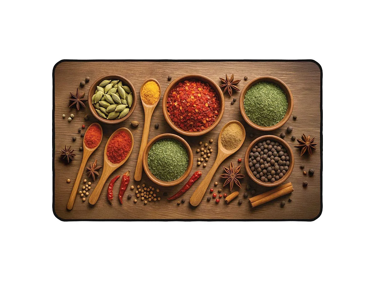 Tapis Imprimé "Spicy" 45x75cm Marron
