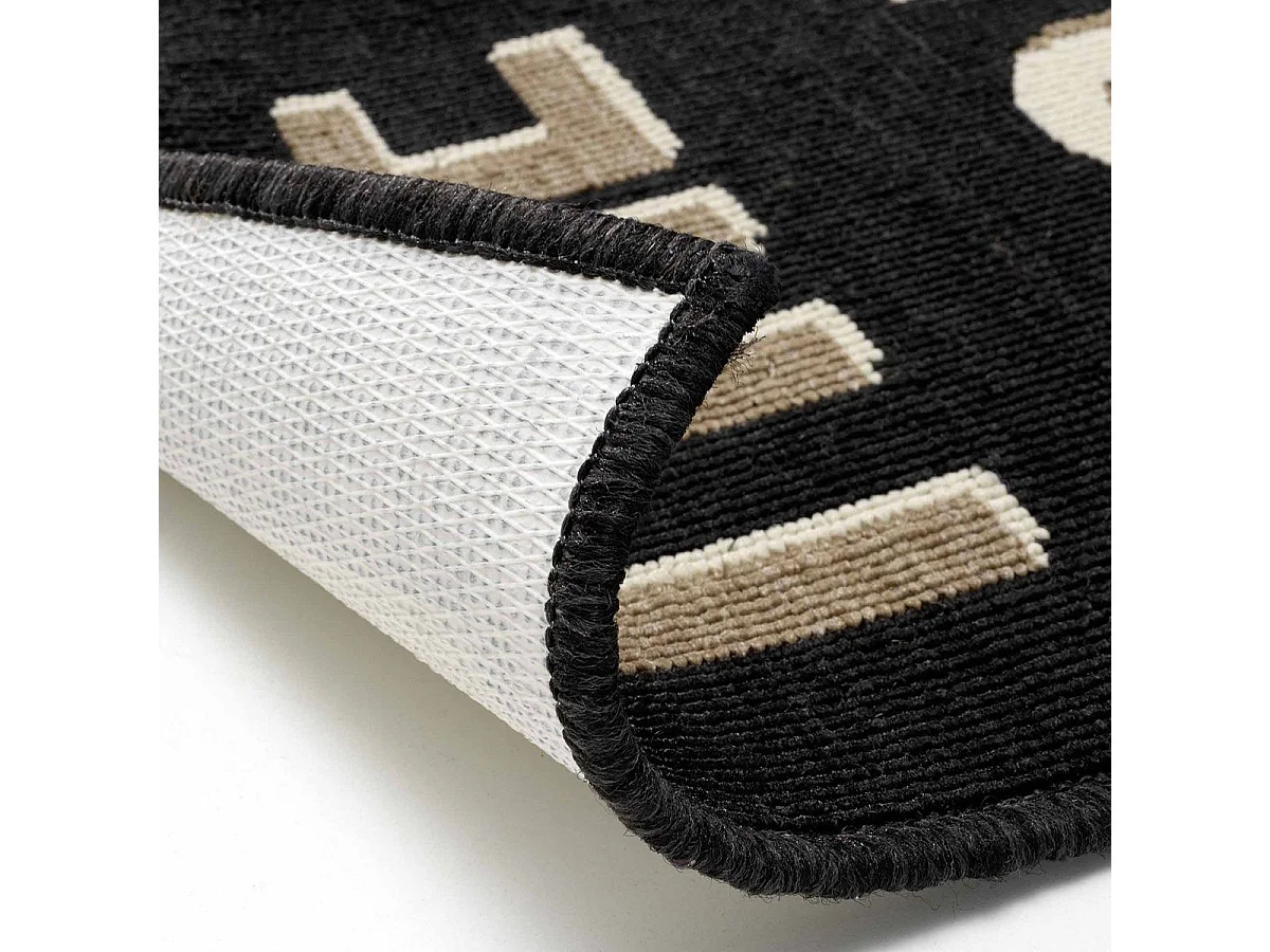 Tapis de Cuisine "Breakfast" 50x80cm Noir
