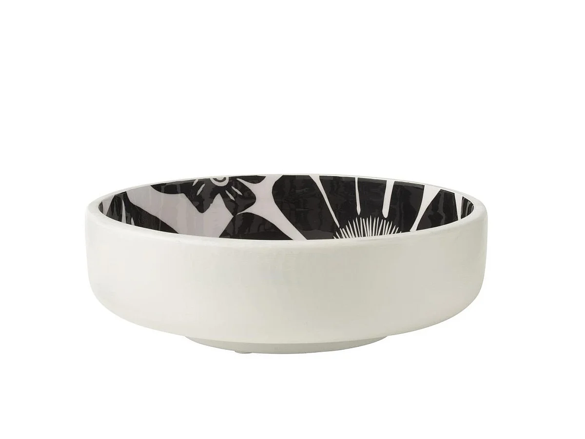Saladier en Bois "Tod" 6,7L Noir & Blanc