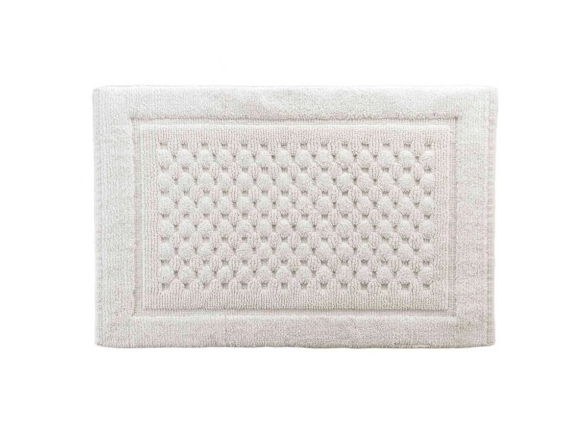 Tapis de Bain Jacquard "Damaris" 50x80cm Blanc