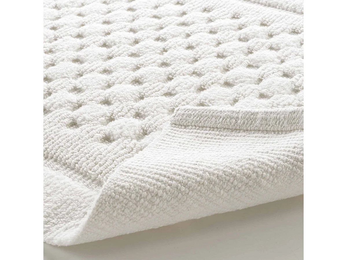 Tapis de Bain Jacquard "Damaris" 50x80cm Blanc