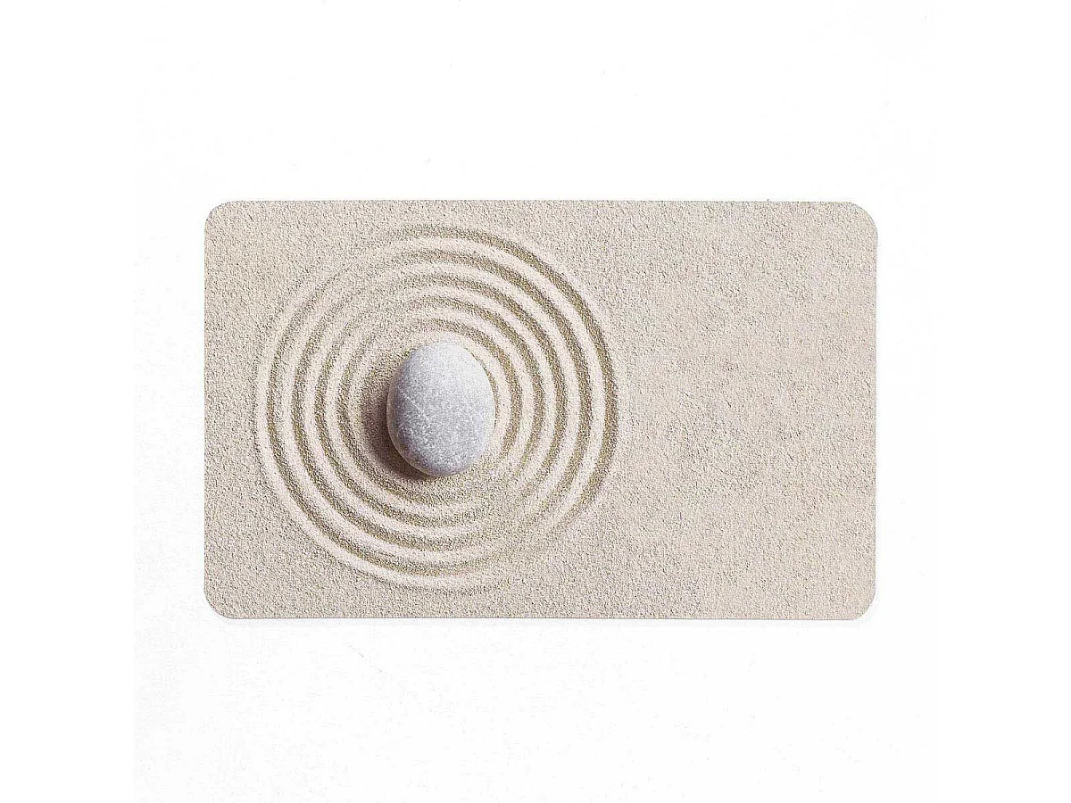 Tapis de Bain Imprimé "Serena" 50x80cm Beige
