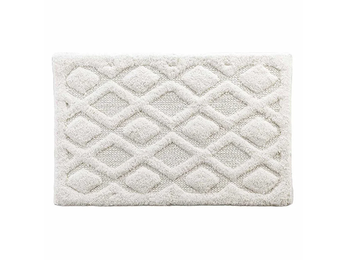Tapis de Bain Jacquard "Nemesis" 50x80cm Blanc