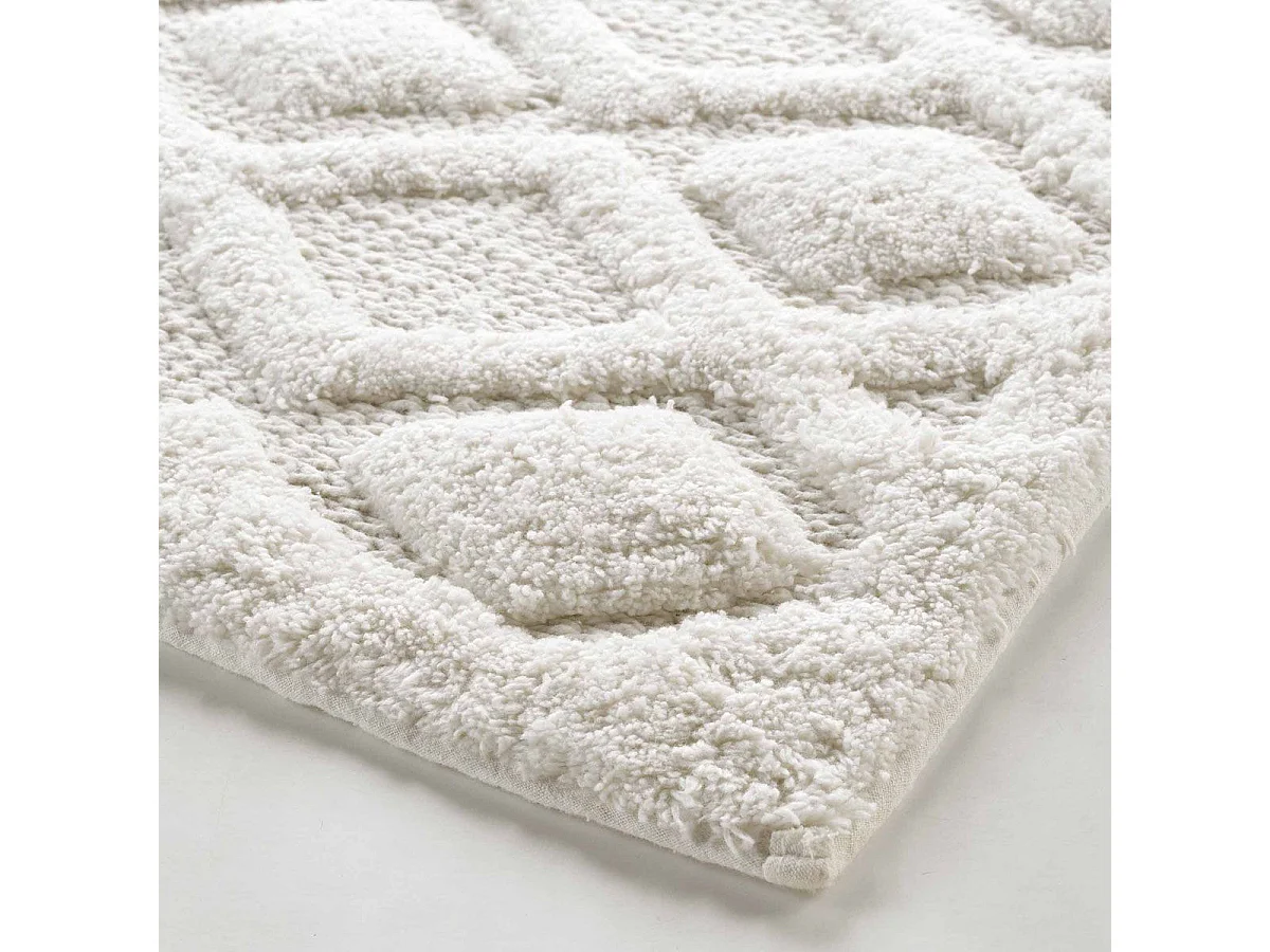 Tapis de Bain Jacquard "Nemesis" 50x80cm Blanc