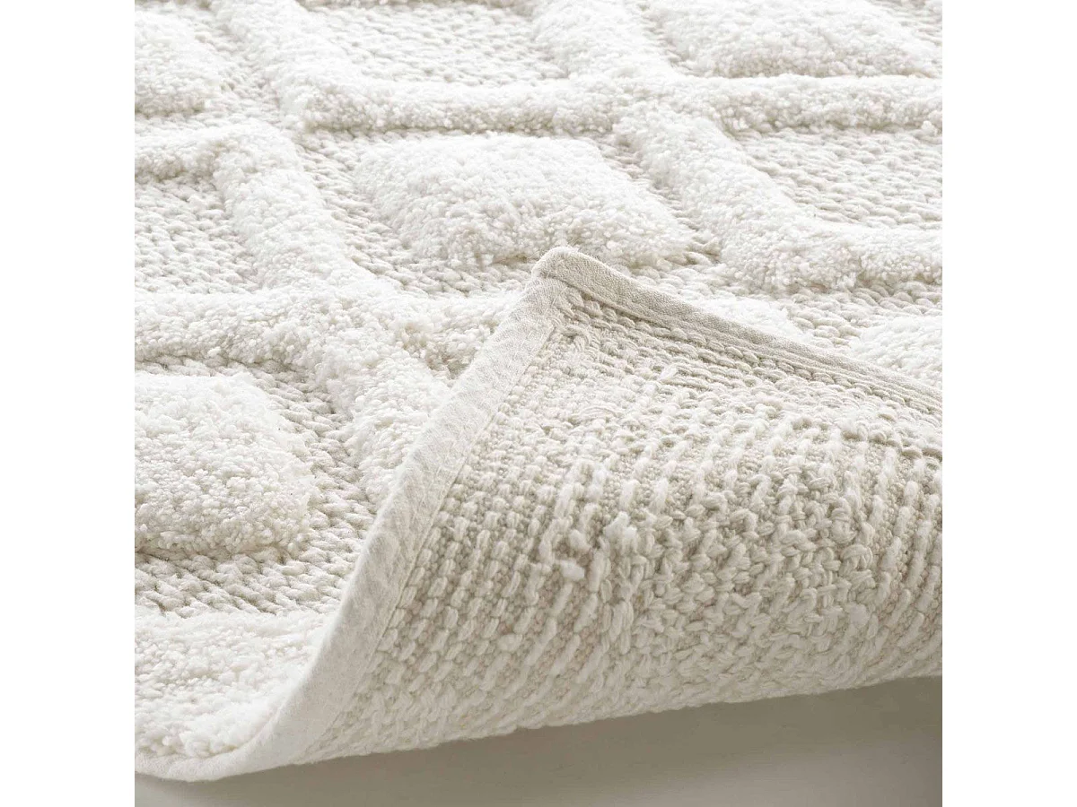 Tapis de Bain Jacquard "Nemesis" 50x80cm Blanc