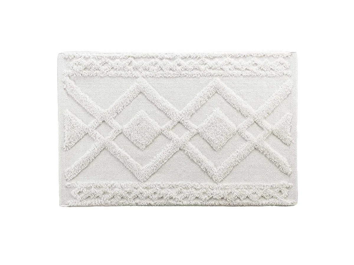 Tapis de Bain Jacquard "Gladis" 50x80cm Blanc