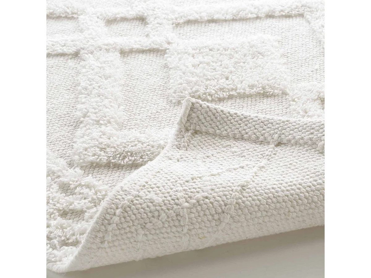 Tapis de Bain Jacquard "Gladis" 50x80cm Blanc