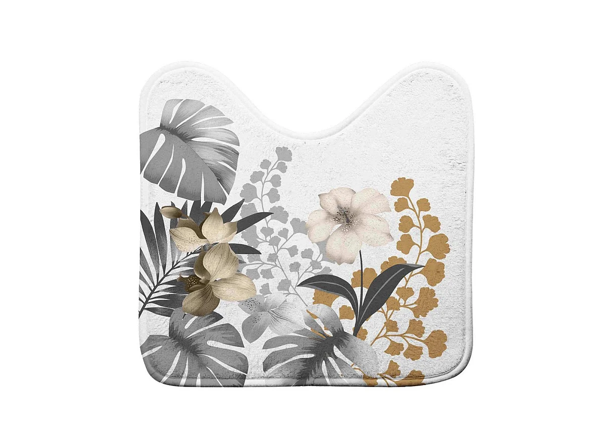 Tapis Contour WC "Kelly" 45x45cm Blanc