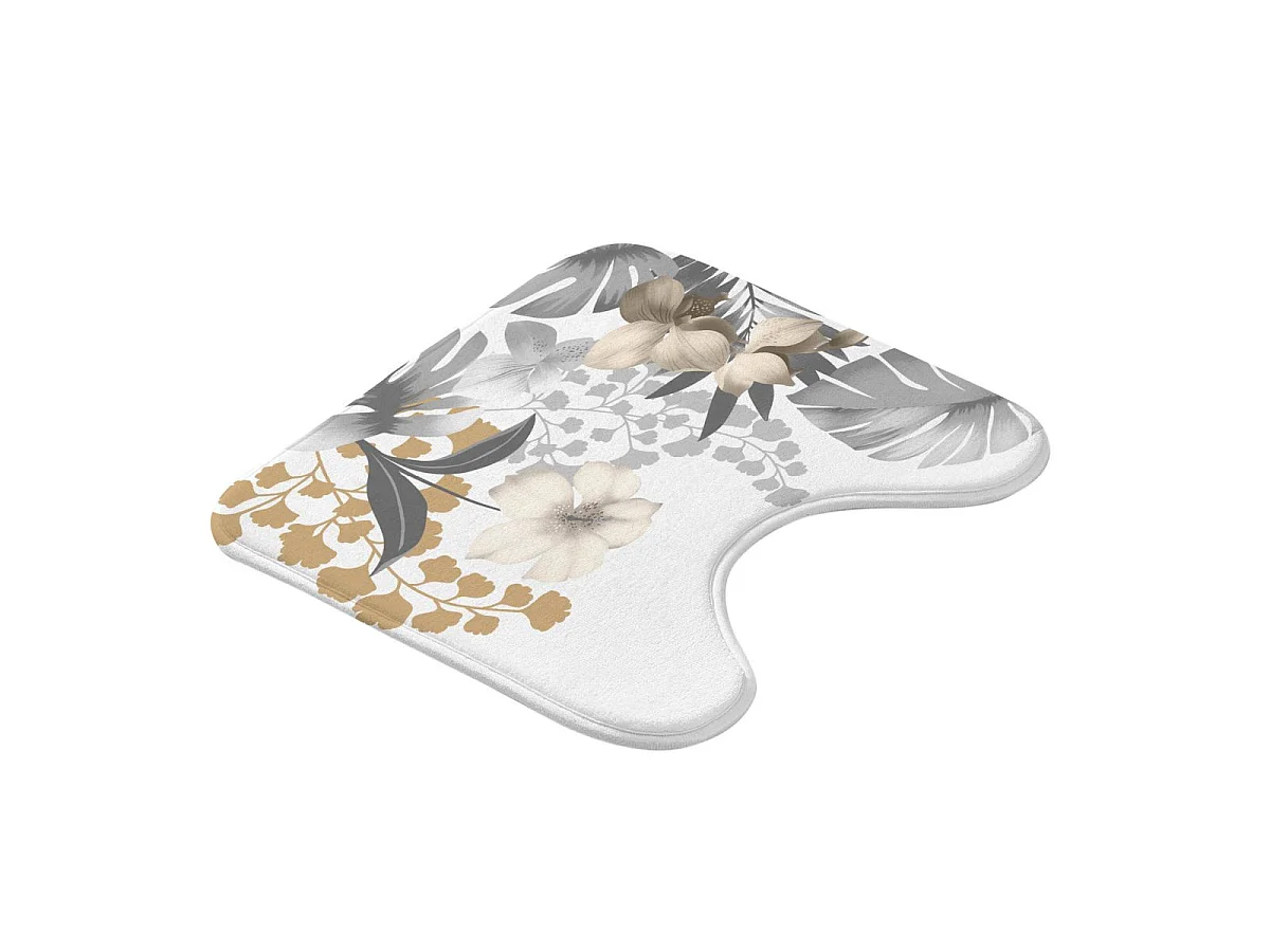 Tapis Contour WC "Kelly" 45x45cm Blanc