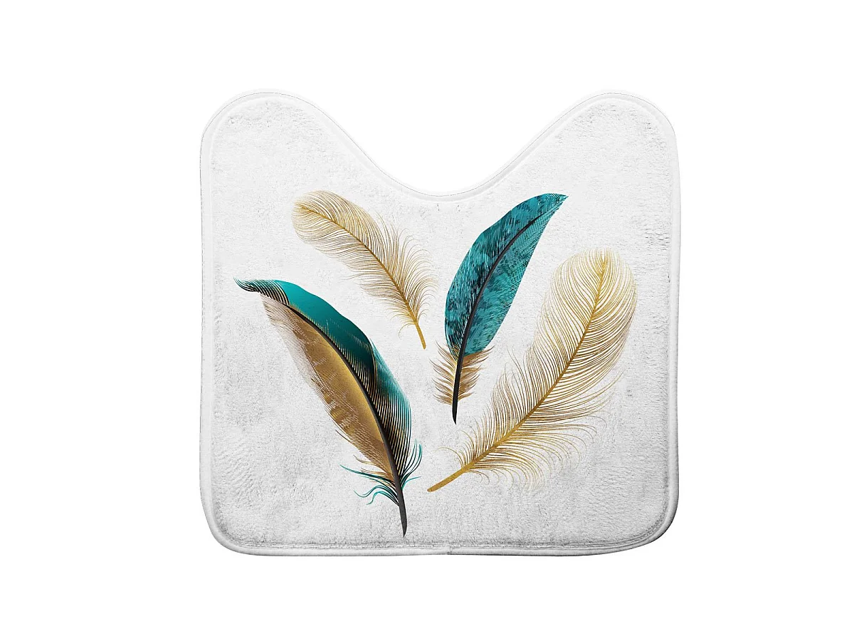 Tapis Contour WC "Plumiss" 45x45cm Multicolore