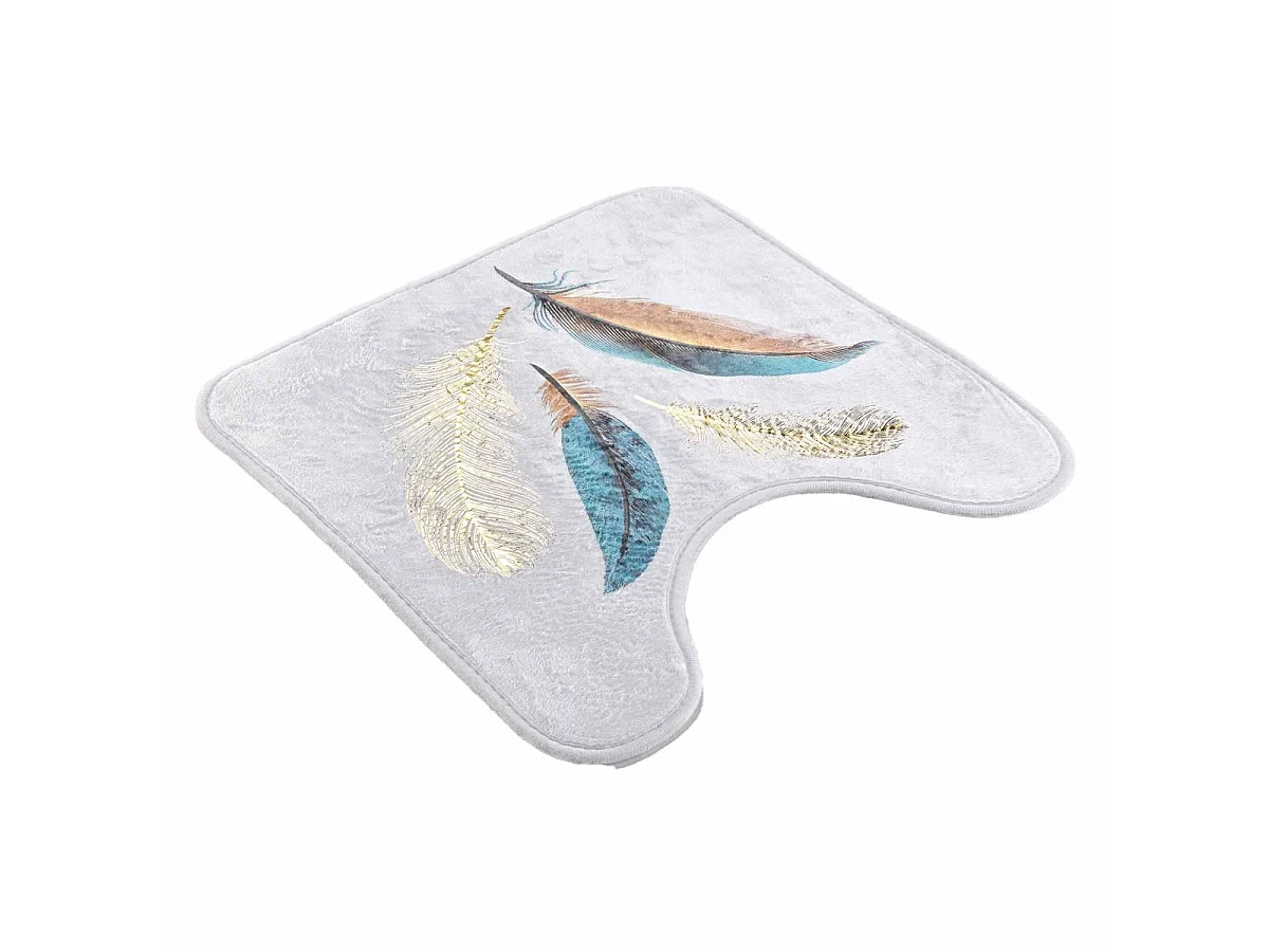 Tapis Contour WC "Plumiss" 45x45cm Multicolore