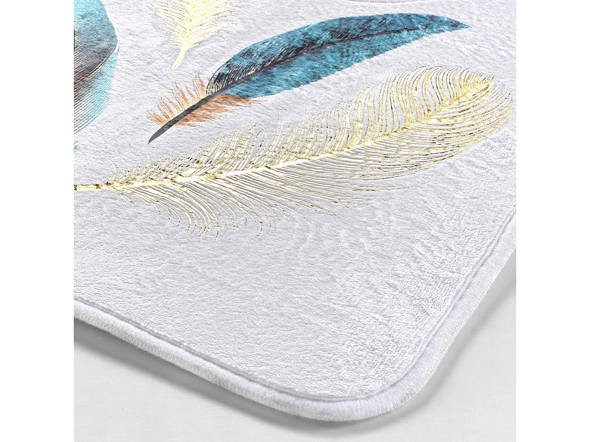 Tapis Contour WC "Plumiss" 45x45cm Multicolore