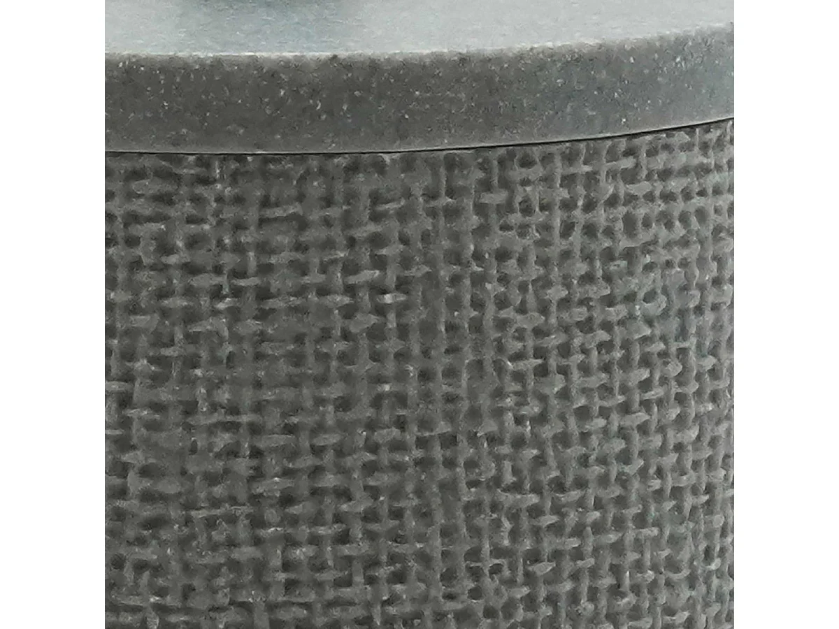 Pot à Cotons Effet Tissé "Spa" 10cm Gris