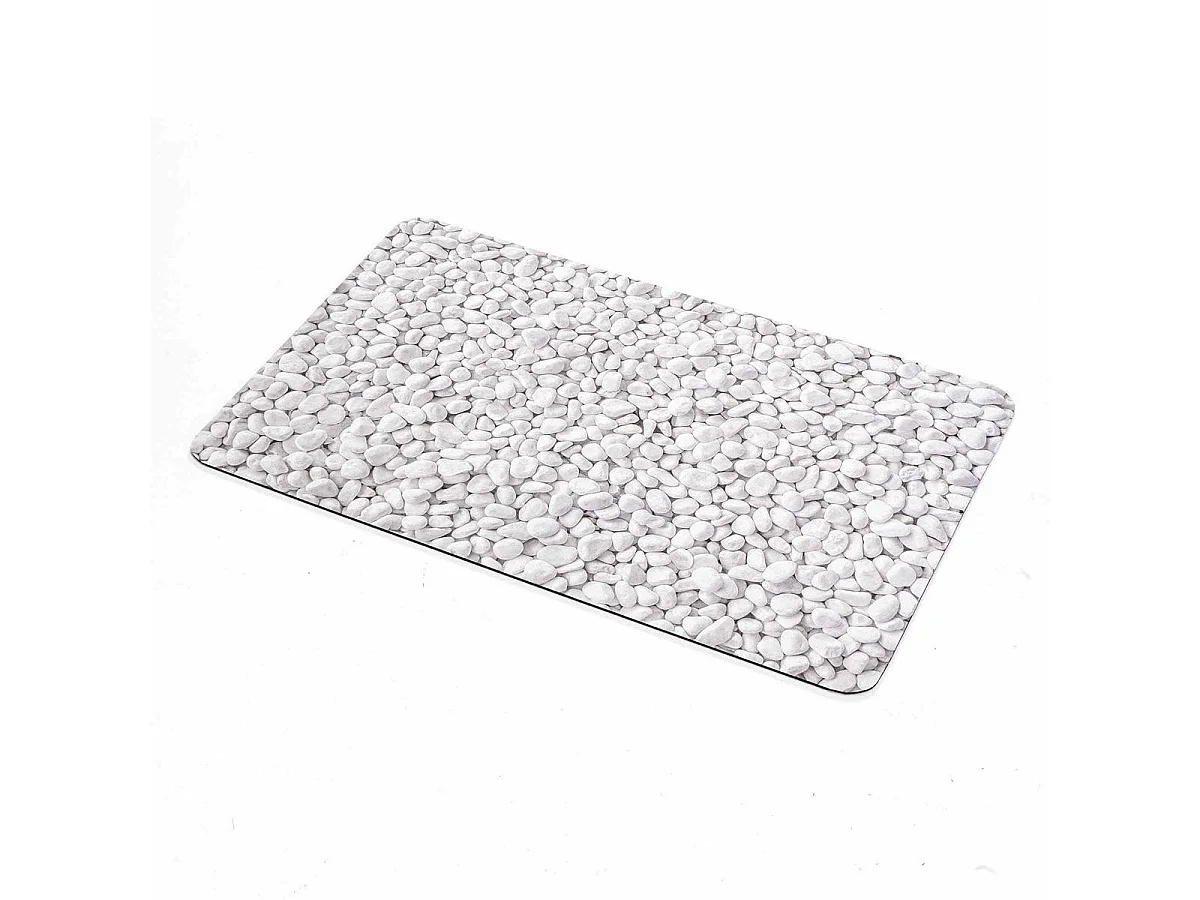 Tapis de Bain Imprimé "Leandra" 50x80cm Gris