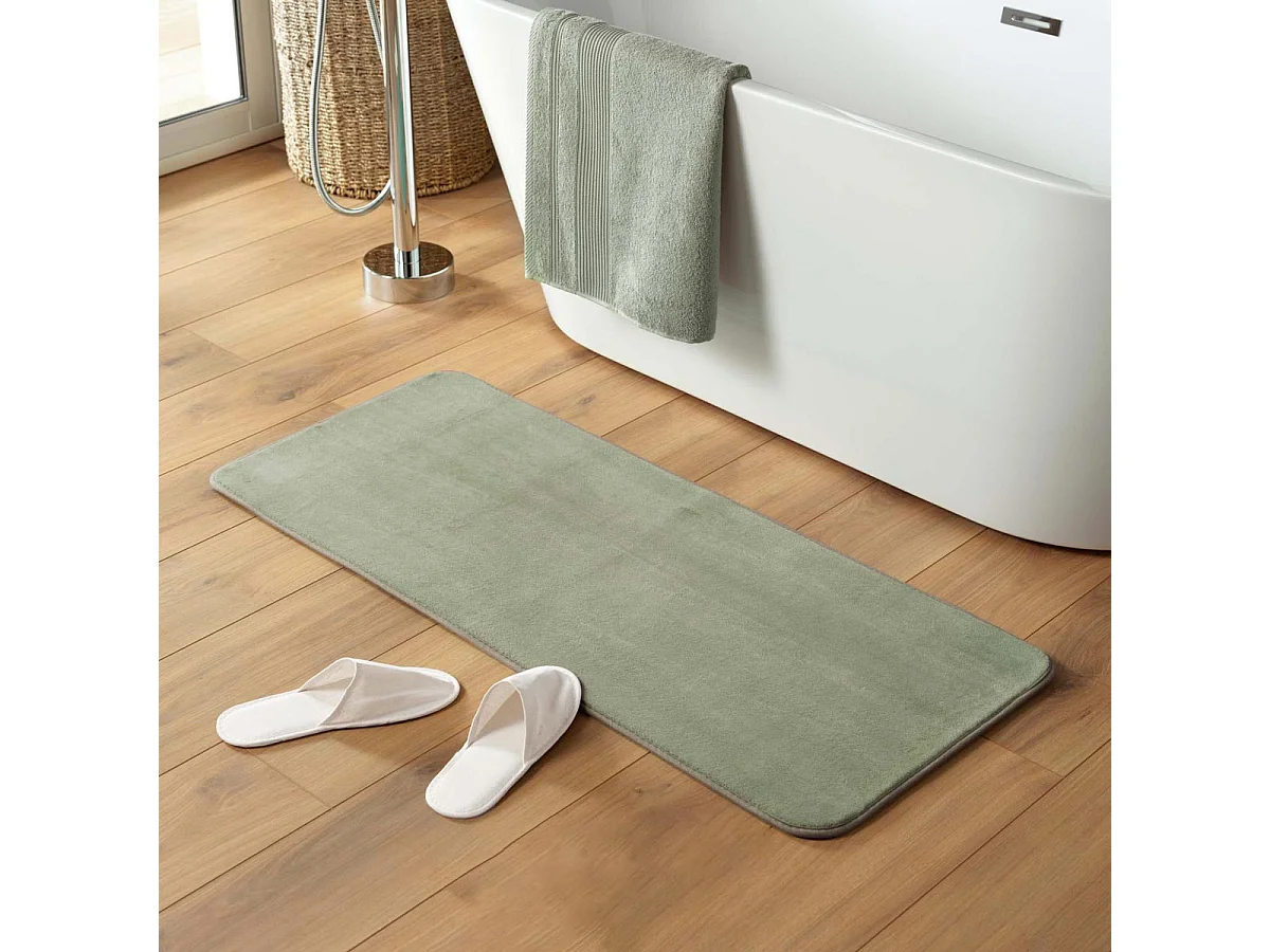 Tapis de Bain Microfibre "Vitamine" 50x120cm Sauge