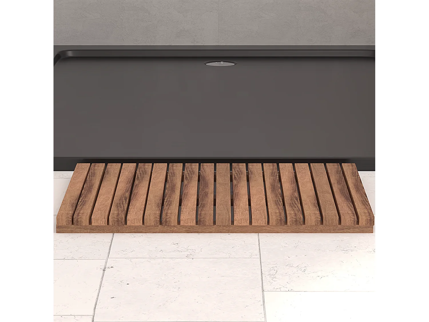 Caillebotis en Bois "Acacia" 36x53cm Marron