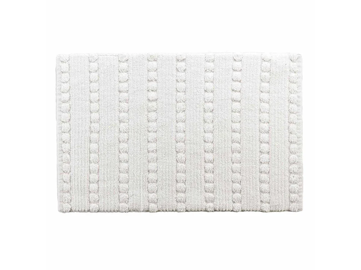 Tapis de Bain Jacquard "Cleonis" 50x80cm Blanc