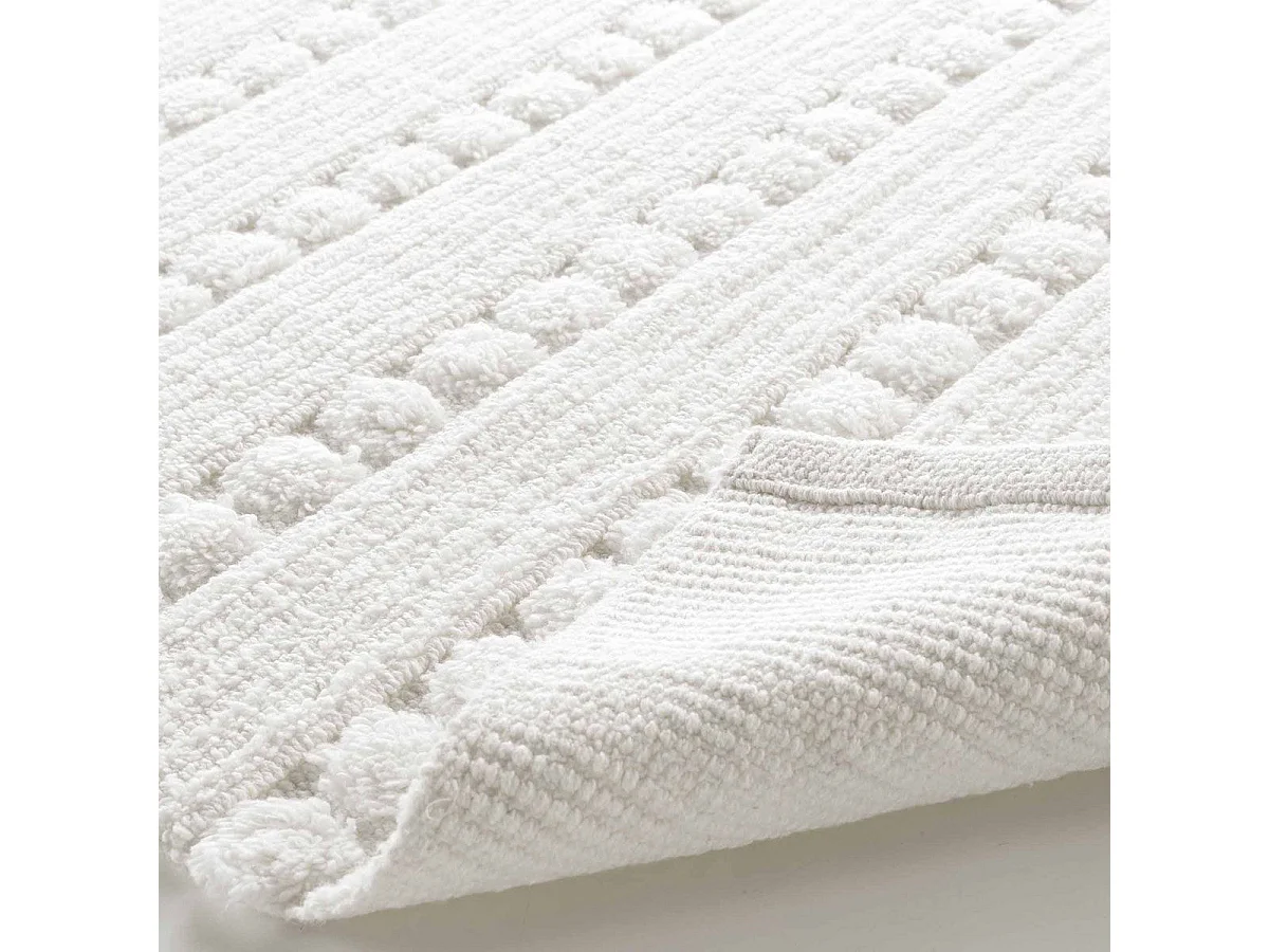 Tapis de Bain Jacquard "Cleonis" 50x80cm Blanc