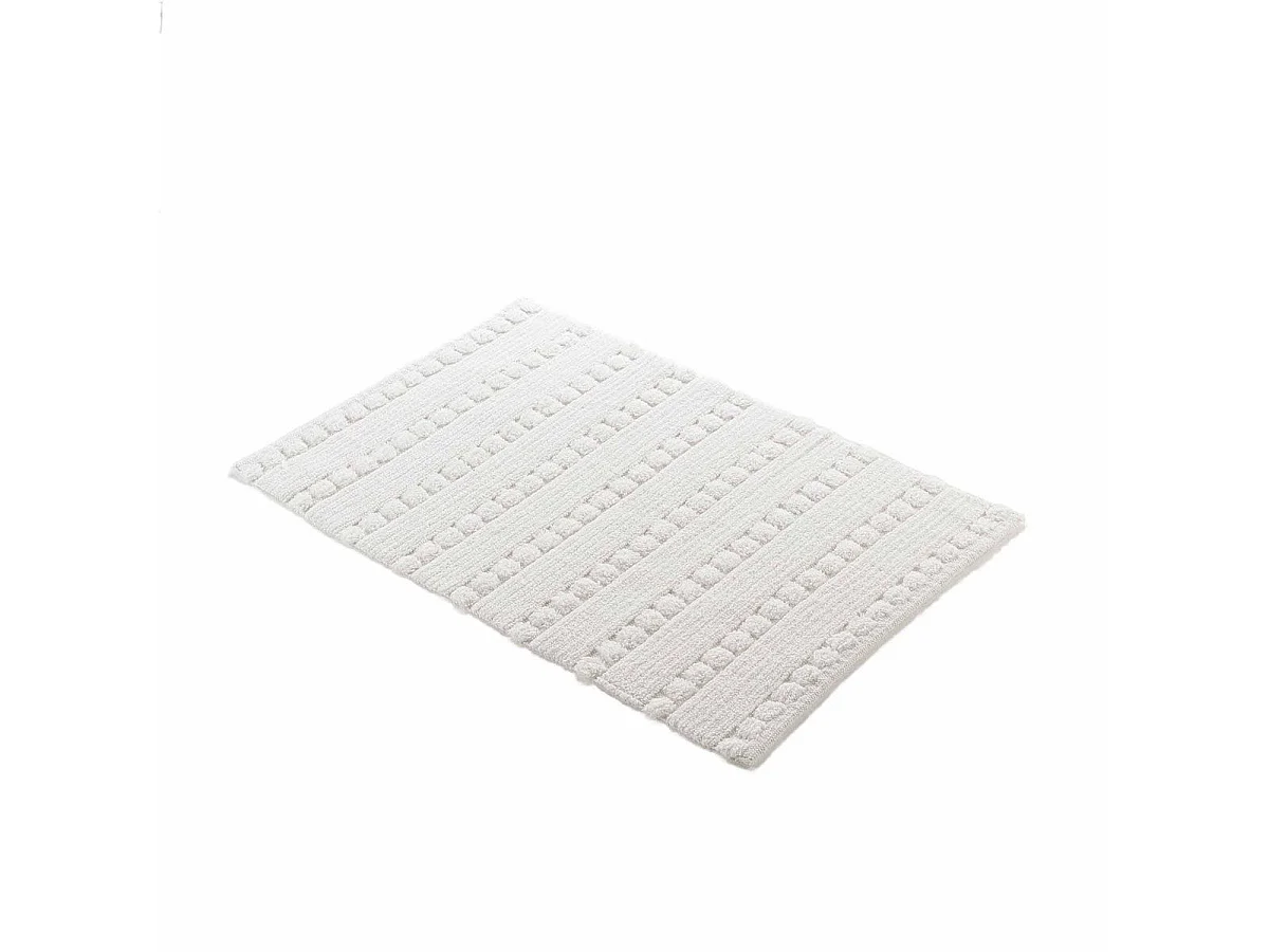 Tapis de Bain Jacquard "Cleonis" 50x80cm Blanc