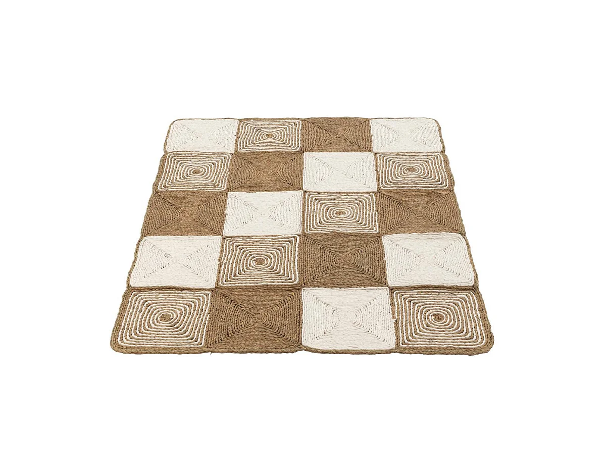 Tapis Déco "Tissage Corde" 122x153cm Naturel