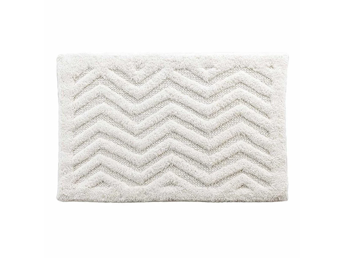 Tapis de Bain Jacquard "Angelis" 50x80cm Blanc