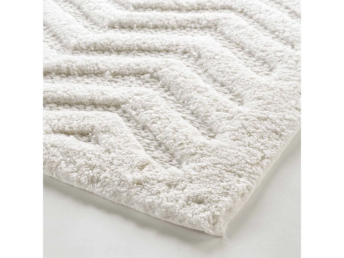 Tapis de Bain Jacquard "Angelis" 50x80cm Blanc