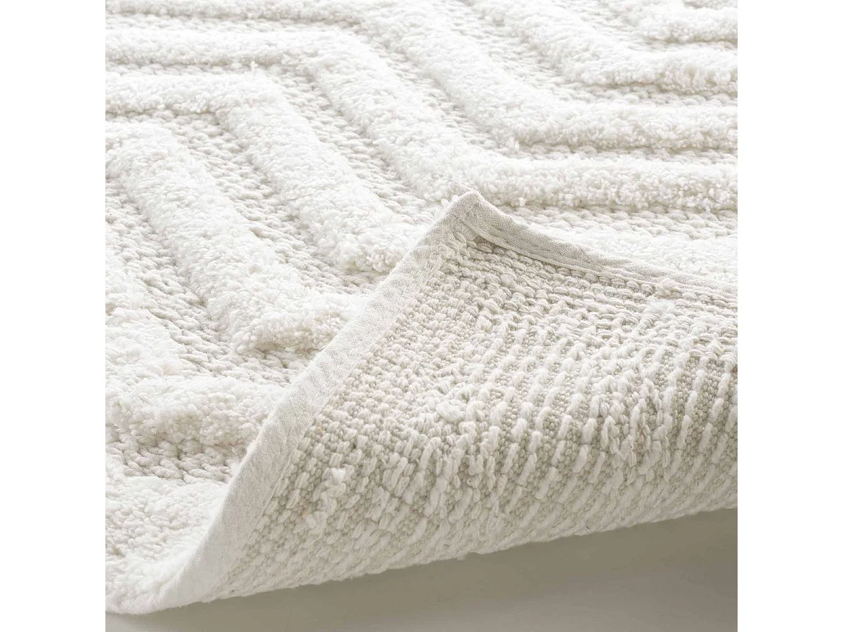 Tapis de Bain Jacquard "Angelis" 50x80cm Blanc