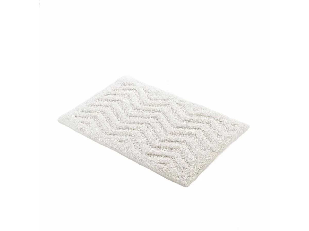 Tapis de Bain Jacquard "Angelis" 50x80cm Blanc
