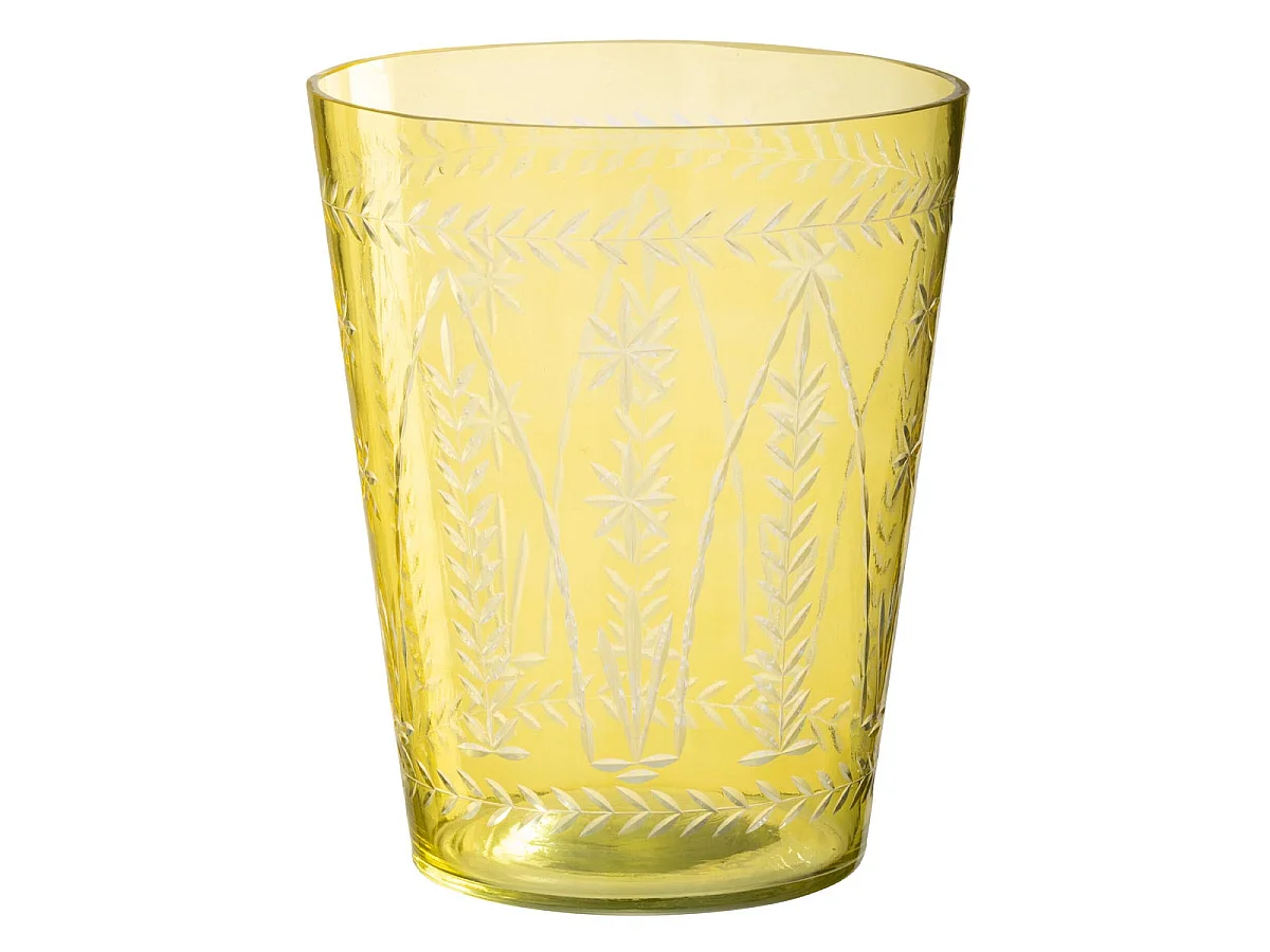 Vase en Verre "Tarifa" 23cm Jaune