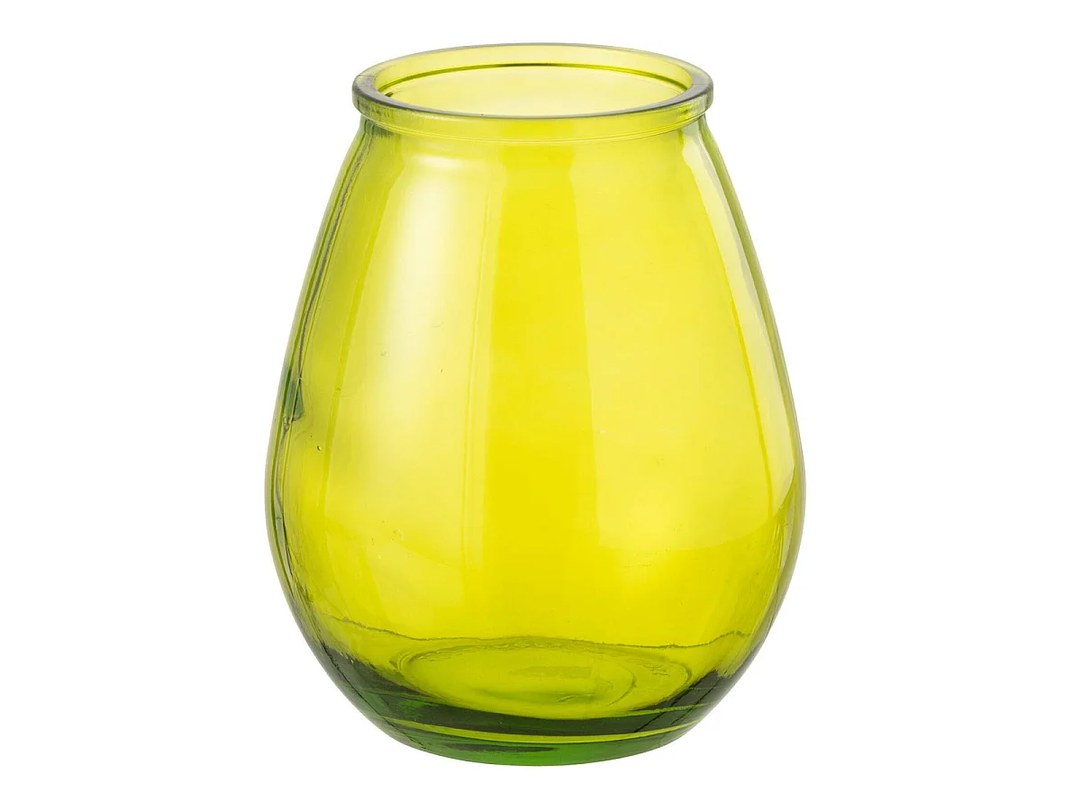 Vase Déco en Verre "Stripe" 23cm Jaune