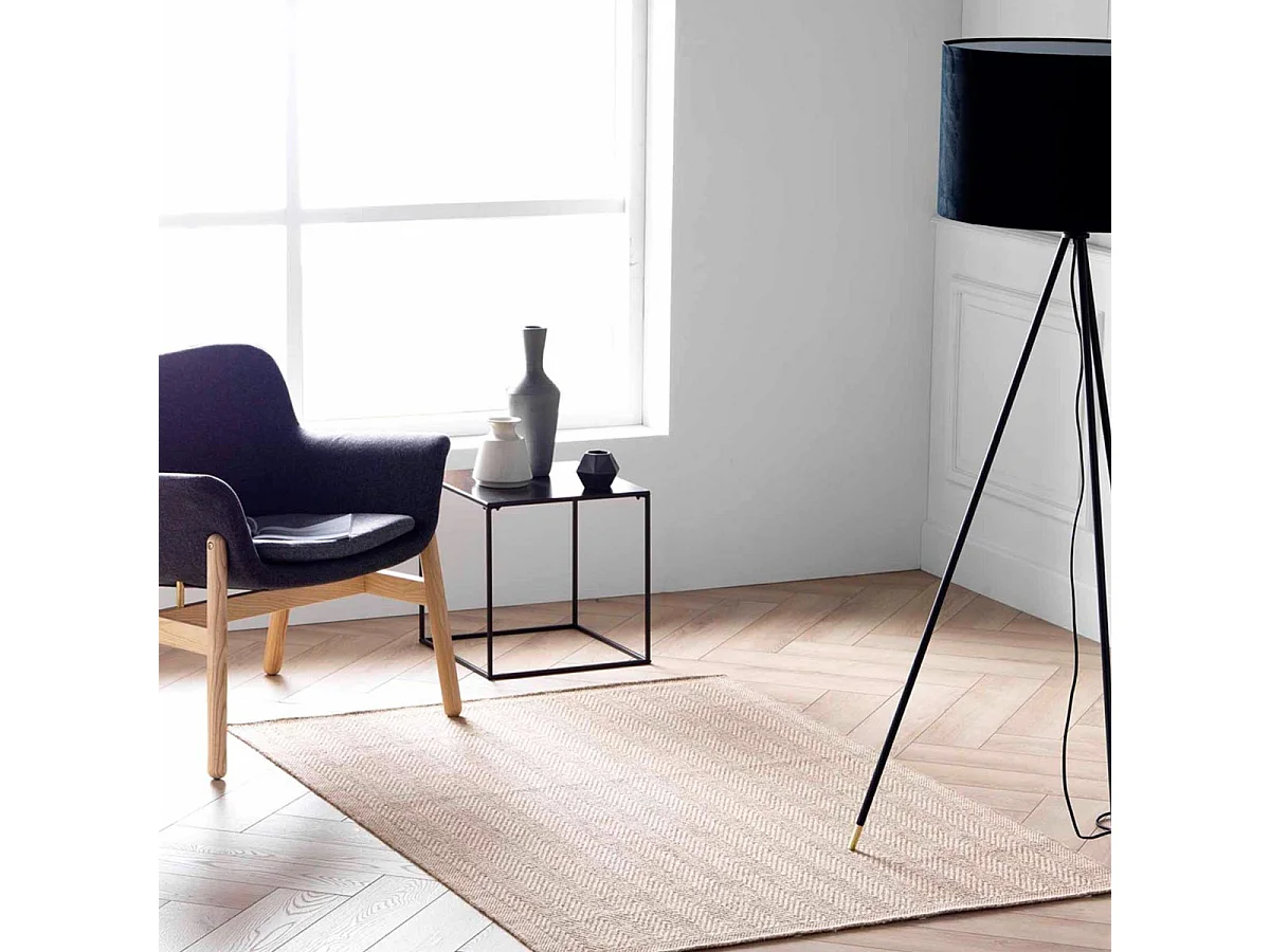Tapis Déco Tissé "Ilem" 120x170cm Naturel