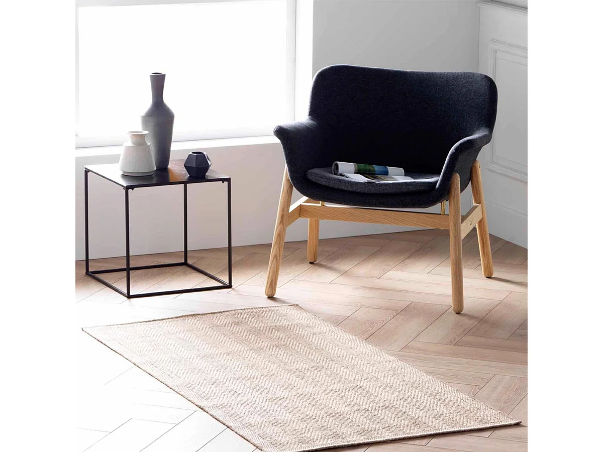 Tapis Déco Tissé "Ilem" 80x150cm Naturel