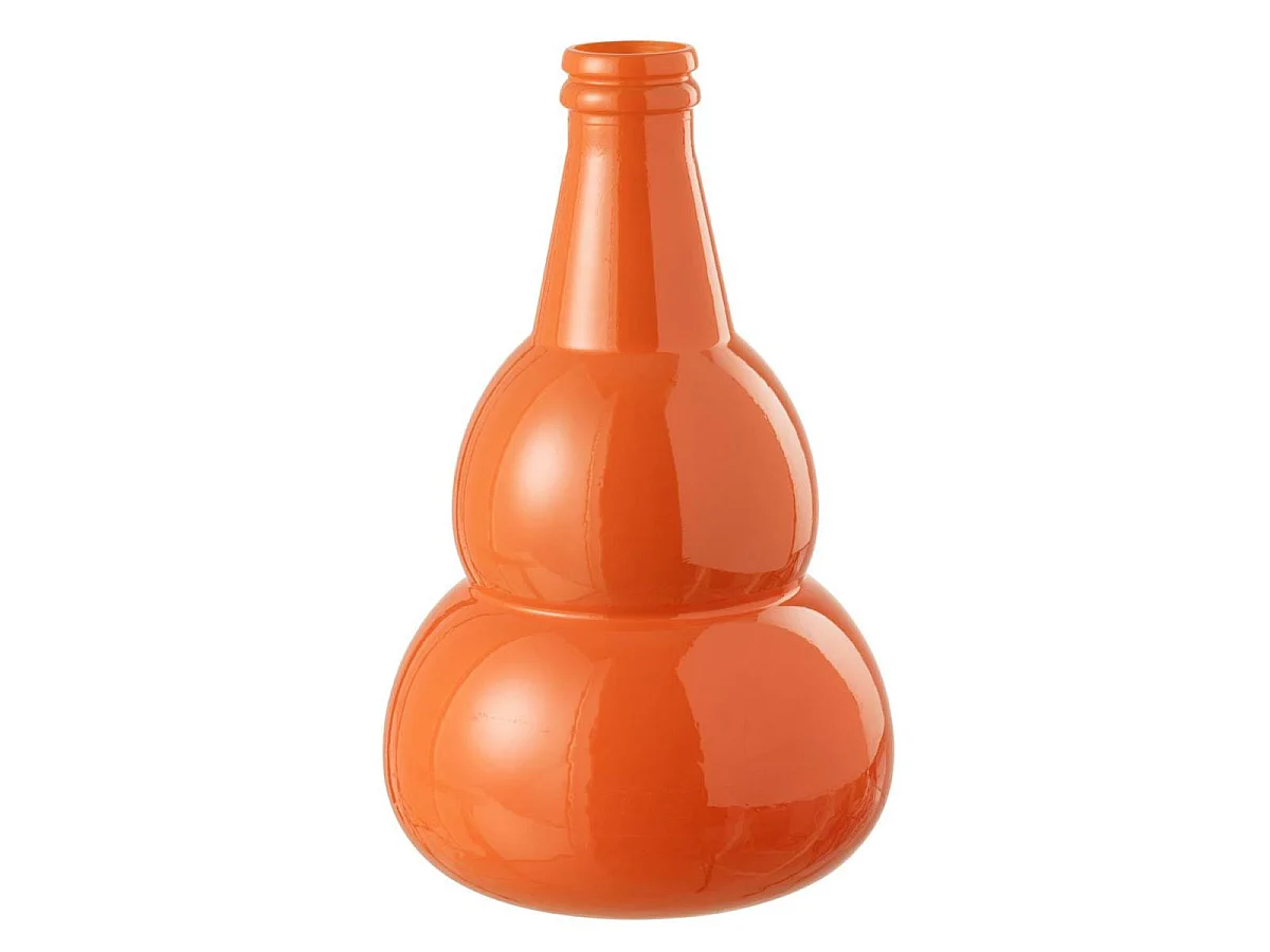 Vase Design en Verre "Cocoon" 45cm Orange