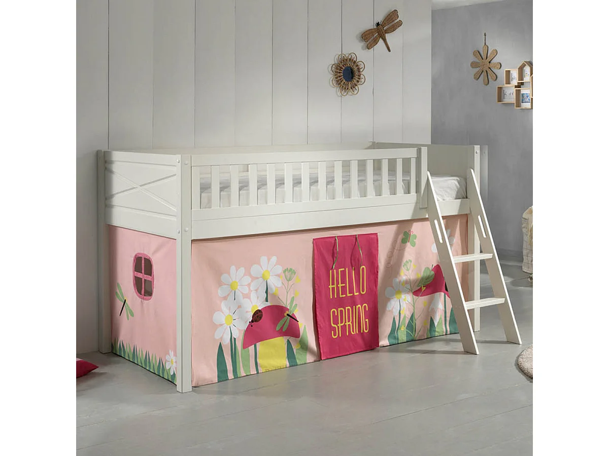 Lit Enfant Tente "Scott Spring" 90x200cm Blanc