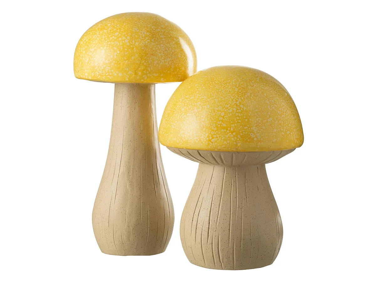 Lot de 2 Champignons Extérieur "Pasquale" 48cm Jaune