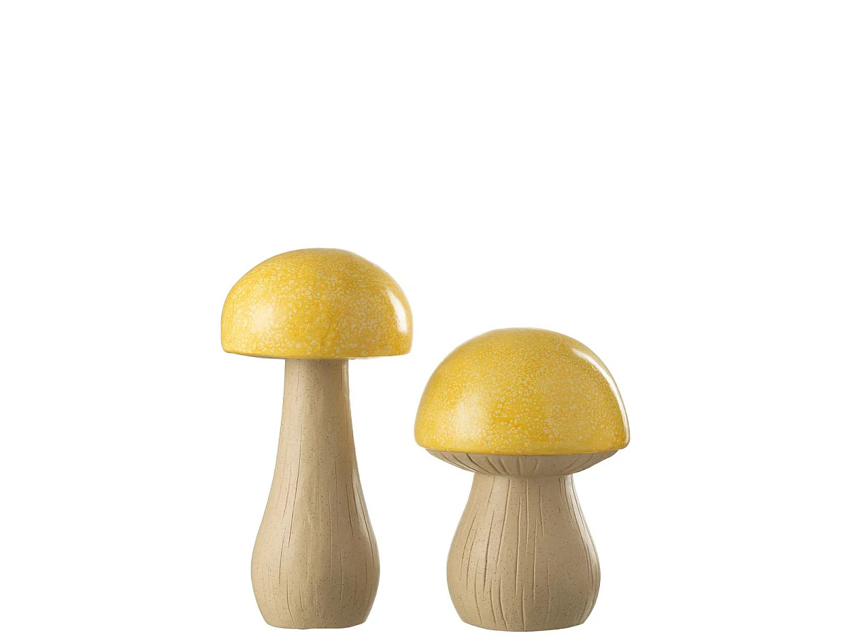 Lot de 2 Champignons Extérieur "Pasquale" 48cm Jaune