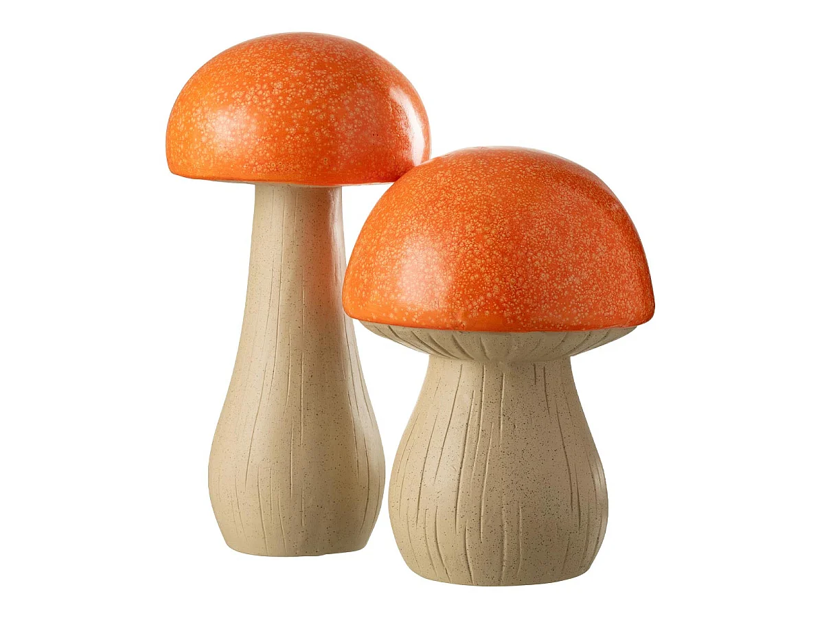 Lot de 2 Champignons Extérieur "Pasquale" 48cm Orange