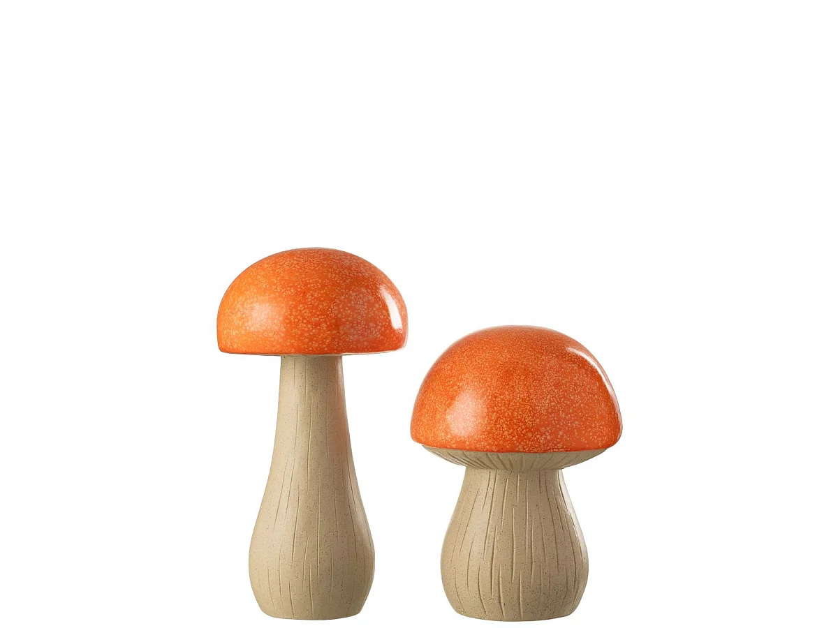 Lot de 2 Champignons Extérieur "Pasquale" 48cm Orange